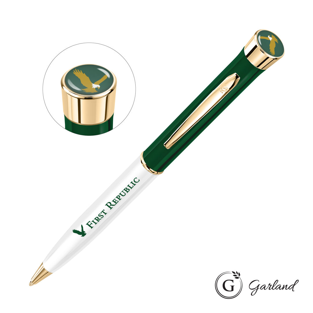 Garland® Patriot Custom Ballpoint Twist Pen - Gold Accent 2