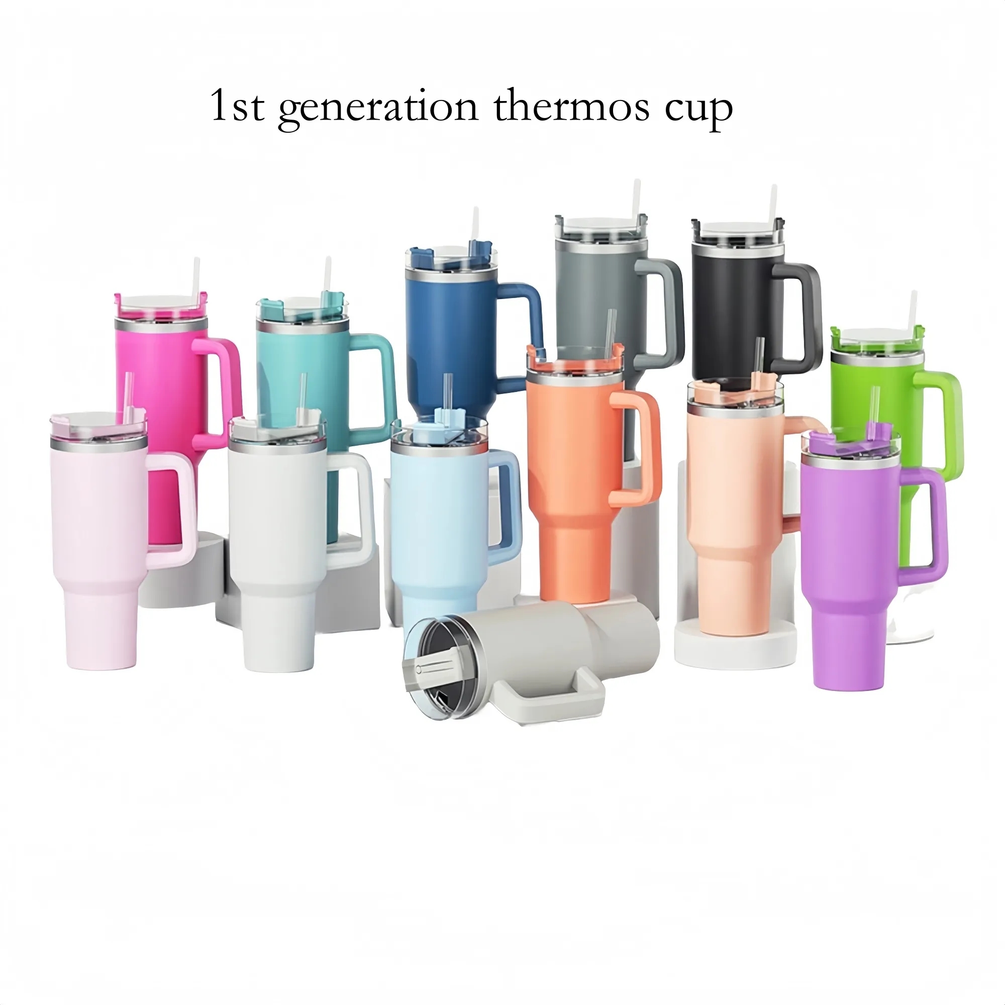 40OZ Vacuum Insulated Travel Iced Cup With Lid And Straw 16