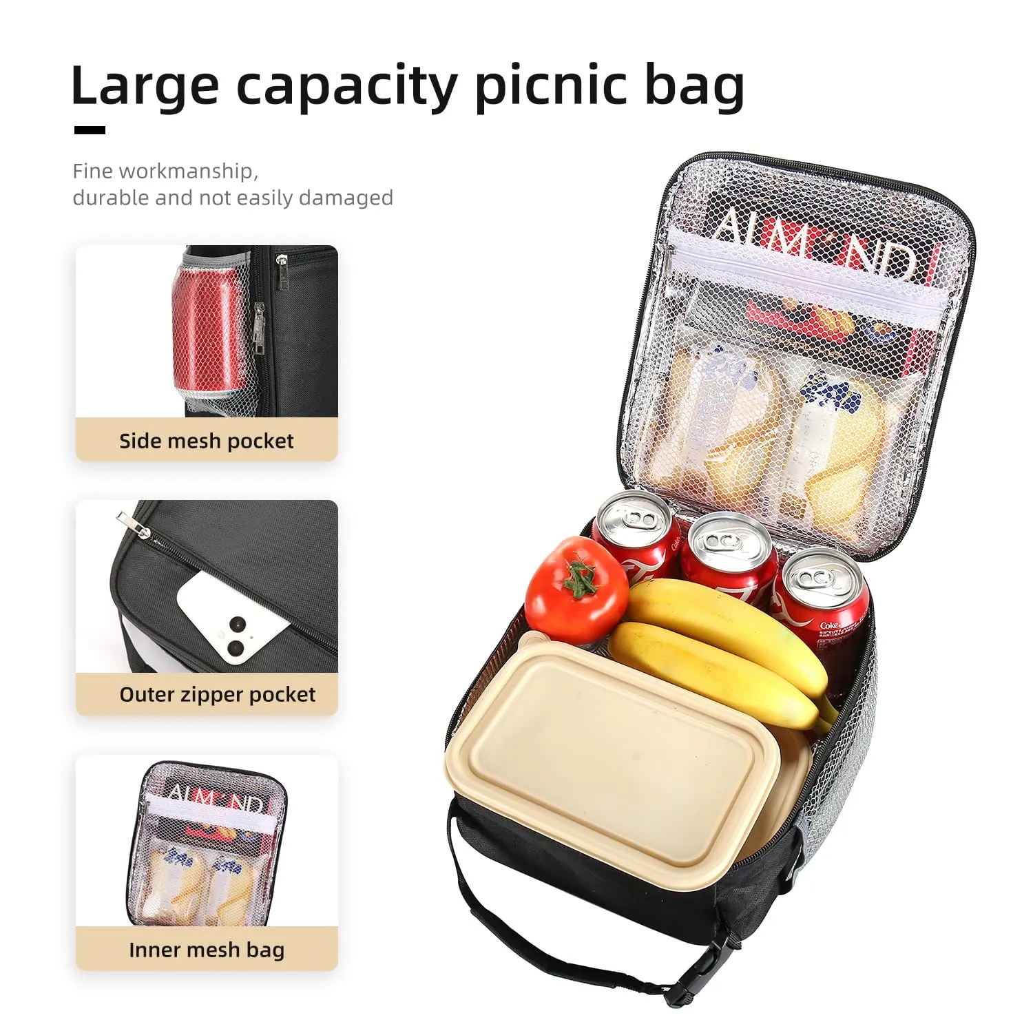 Reusable Insulated Lunch bag cooler 1