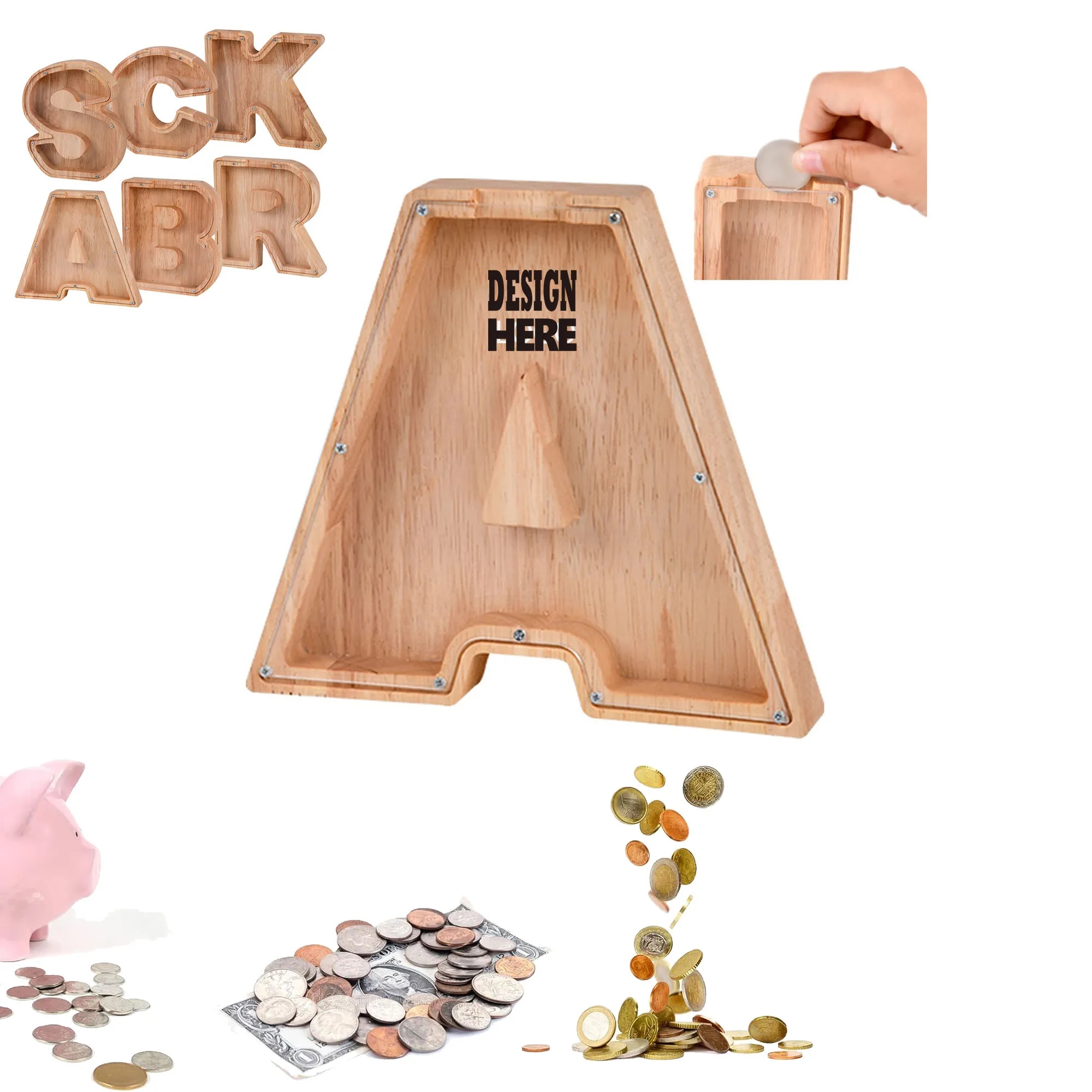 26 English letters Coin Bank 8