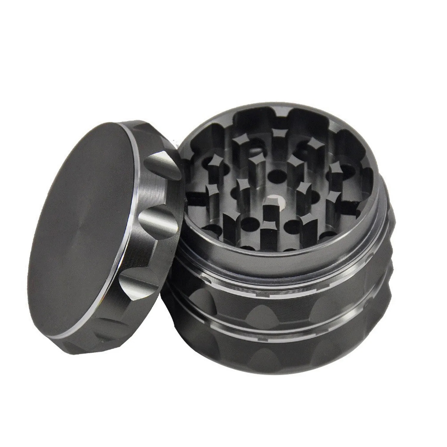 50Mm Four Layer Aluminum Alloy Smoke Grinder Tower Shape 3