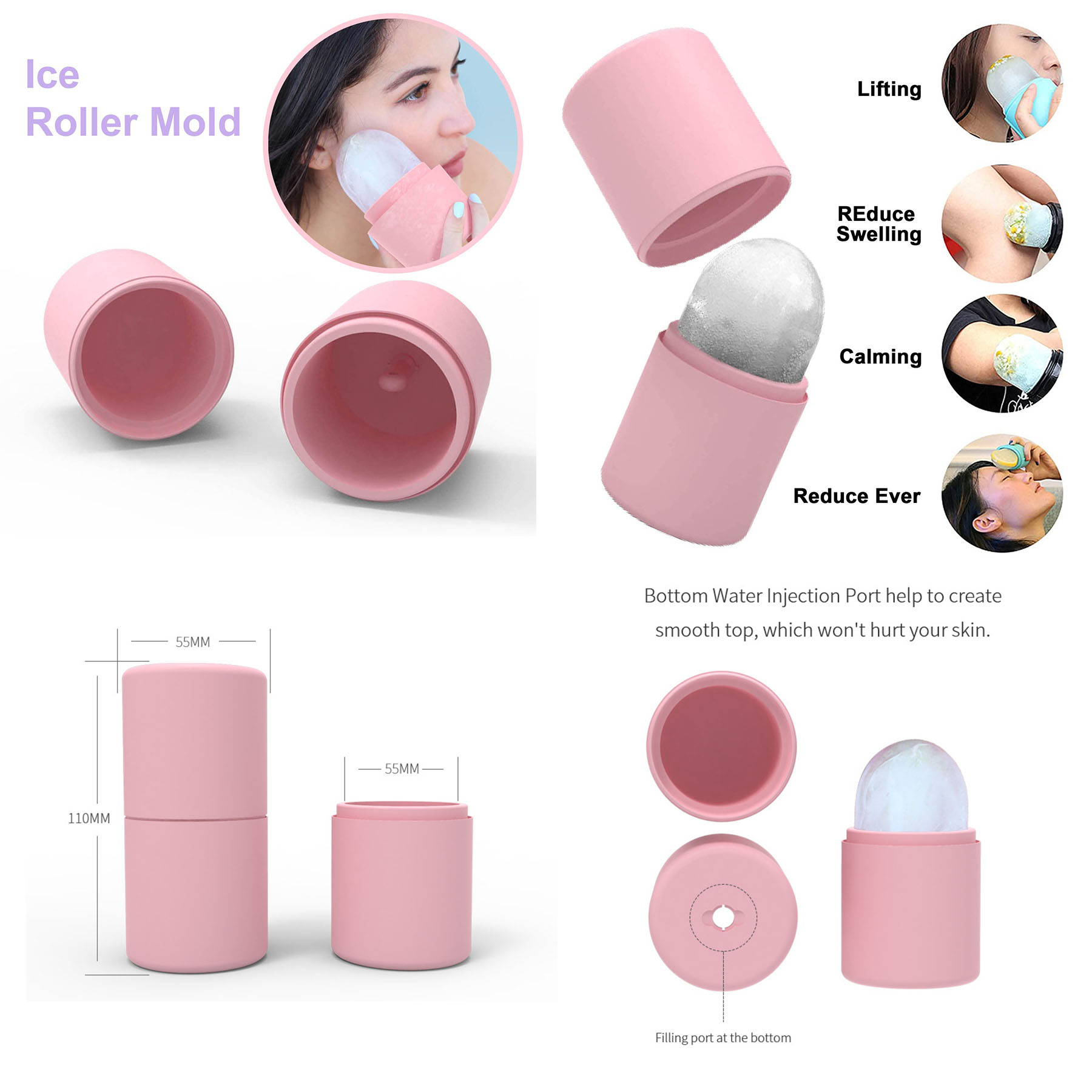 Ice Cube Tray Rolling Facial Roller 2