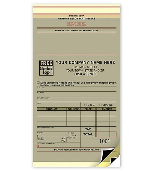 Fuel Meter Tickets With Carbons, Neptune 2