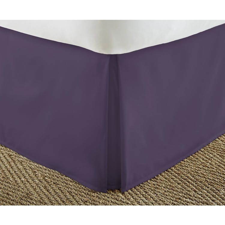 Premium Bed Skirts - Purple King Pleated 1