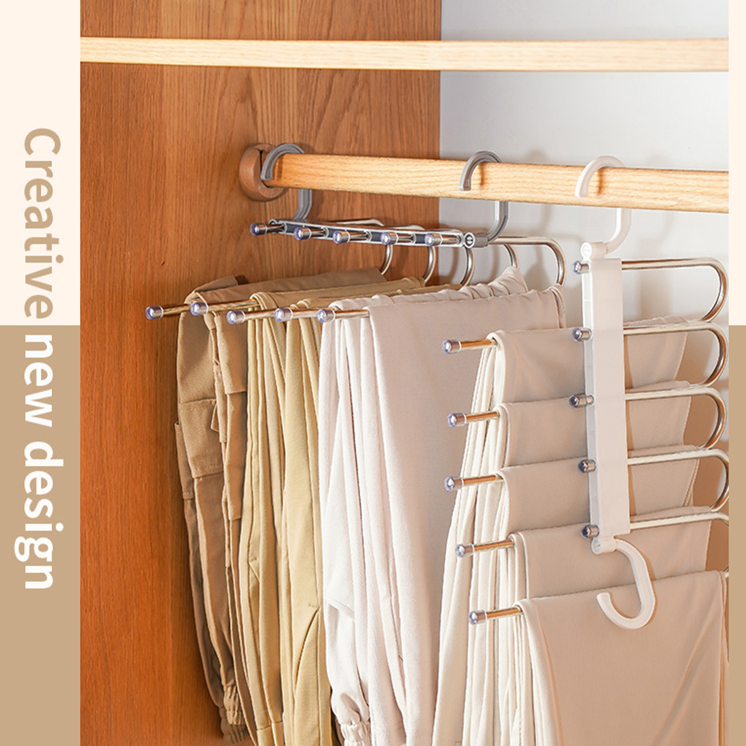 Stainless Steel Multi Functional Folding Storage Hanger 5