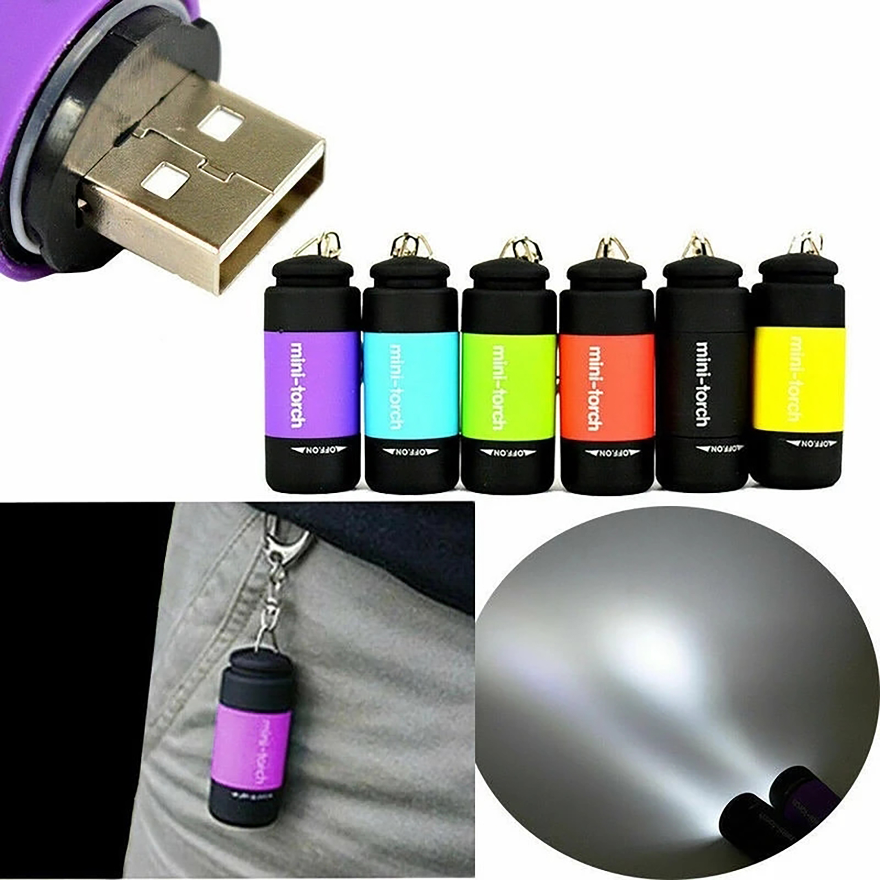 Pocket USB LED Flashlight 7