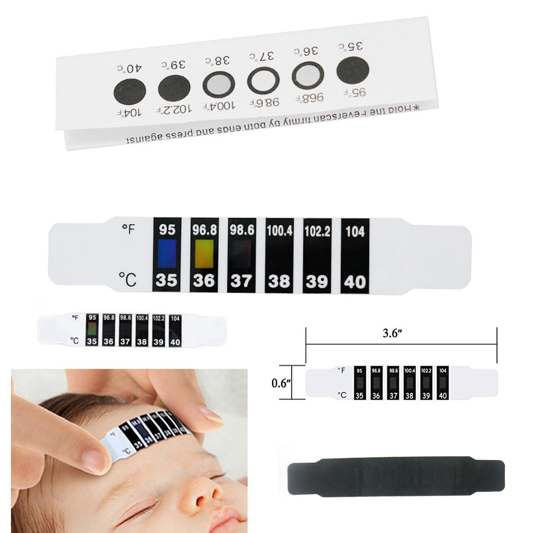 Disposable Forehead Thermometer Strips 1