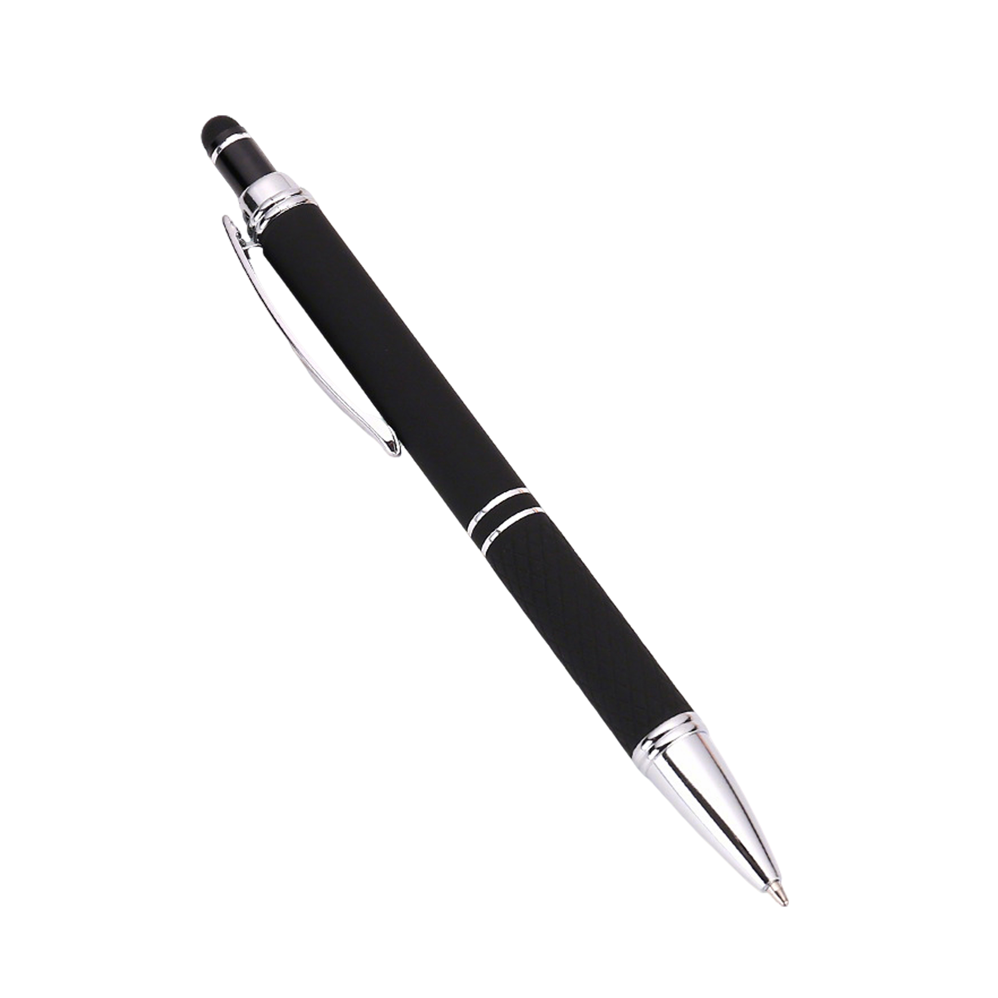 Metallic Stylus Ballpoint Pen With Soft Touch 5.5" Length 10