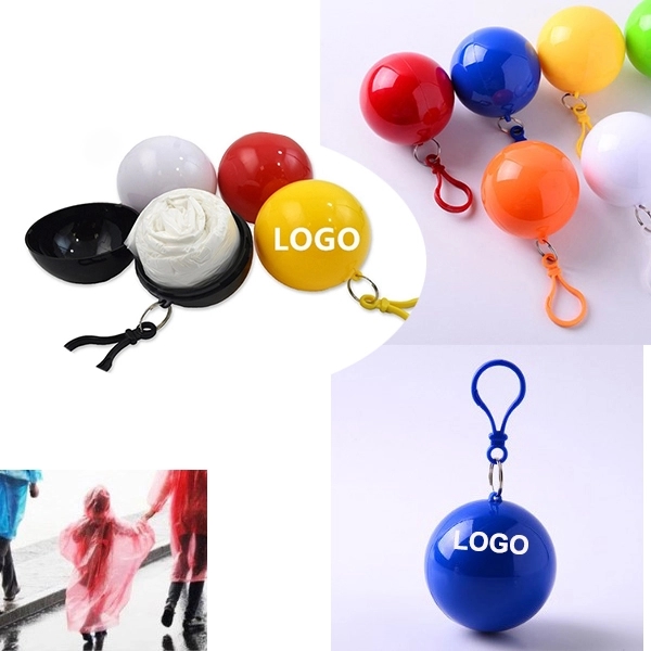 Disposable Rain Ponchos With Ball Shape Case 7