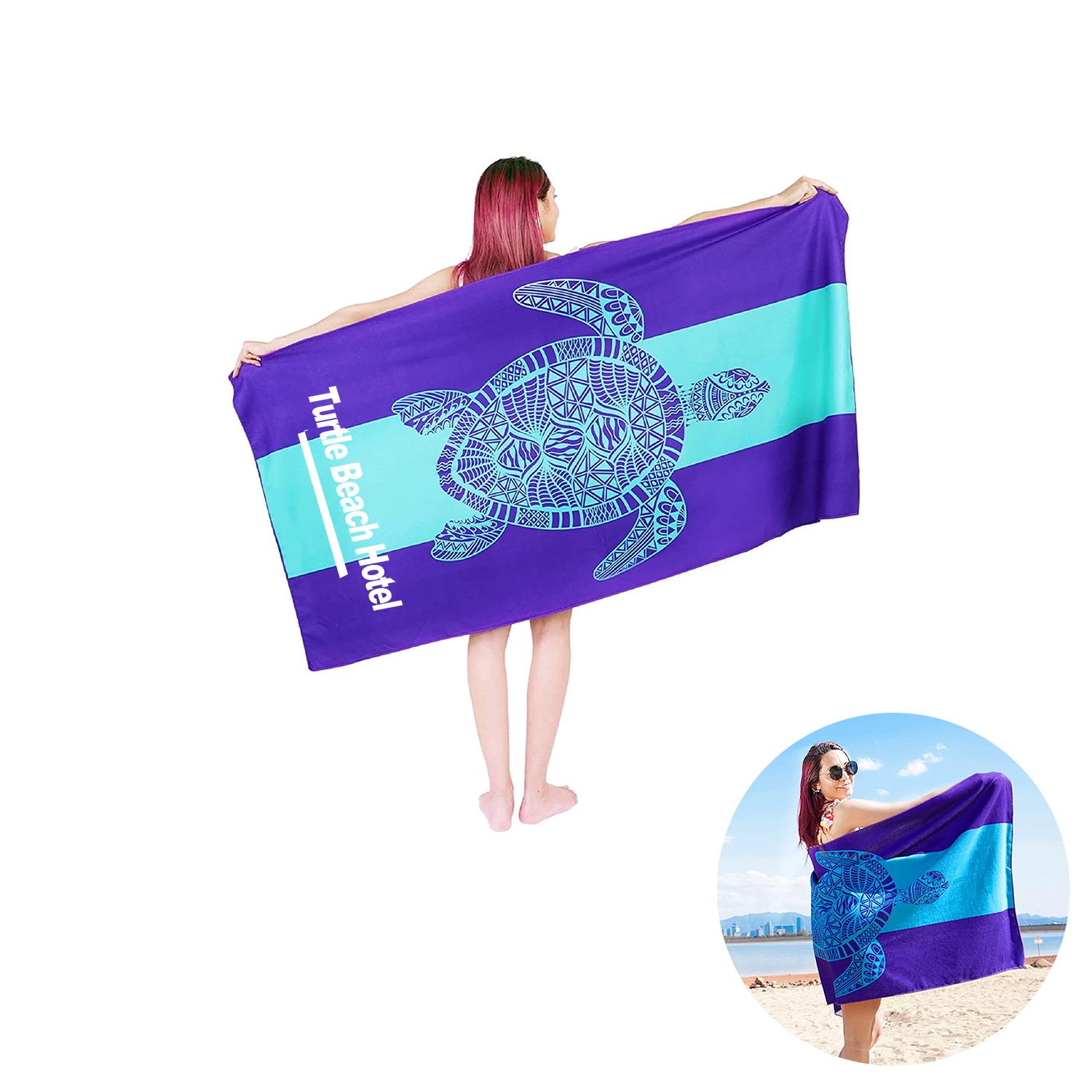 Micro Fiber Terry Loop Beach Towel 1