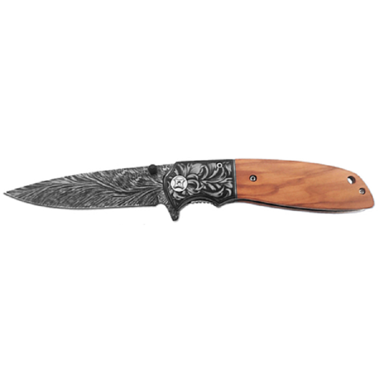 ApexBlade - Olive Wood Folding Pocket Knife With Stainless Steel Blade Antique Full Color Optional 2