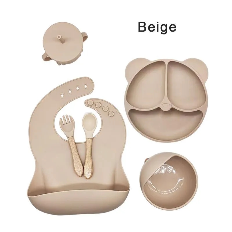 Baby Silicone Tableware 6-piece Set 3