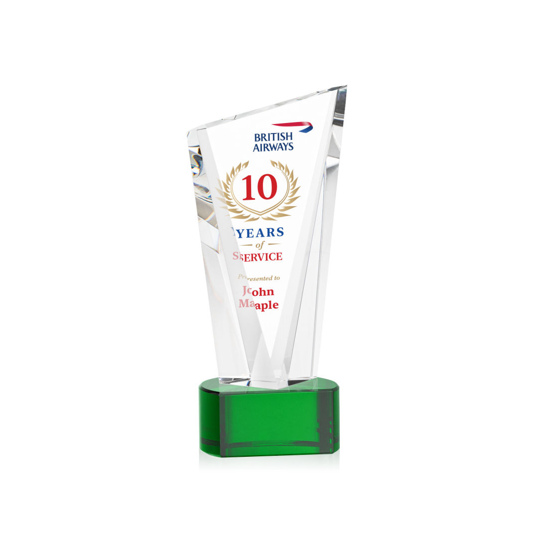 Plymouth VividPrint™ Award on Paragon Base - Green 2