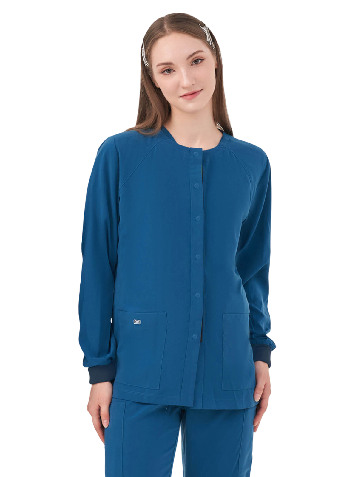 Parkley Quantum - Women's Two-Pocket CELESTE Snap Front Jacket 2
