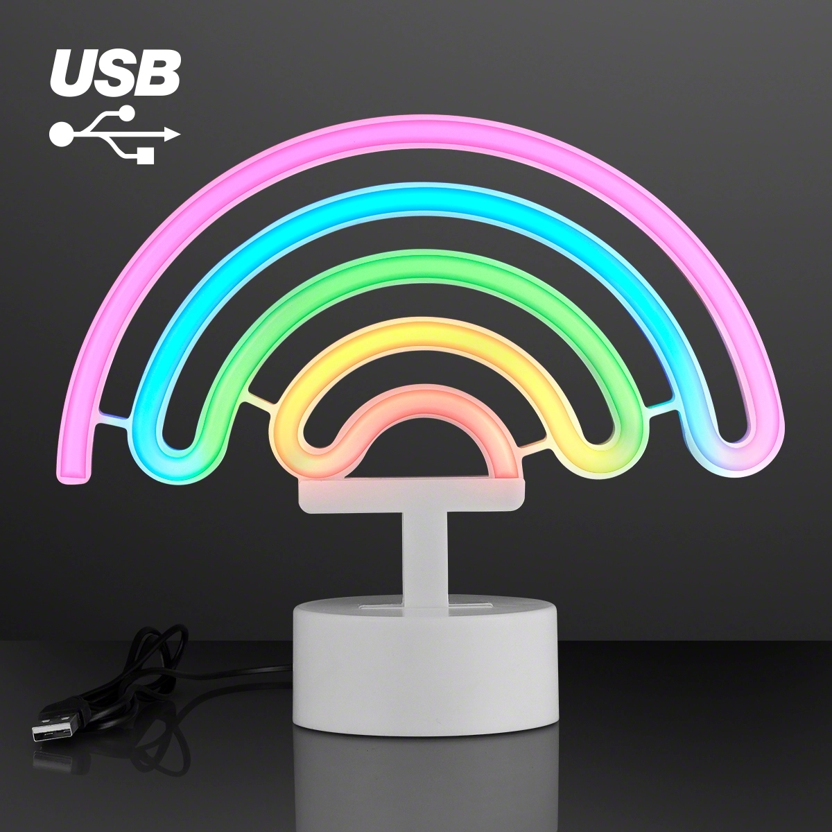 Neon LED Rainbow USB Tabletop Light 4