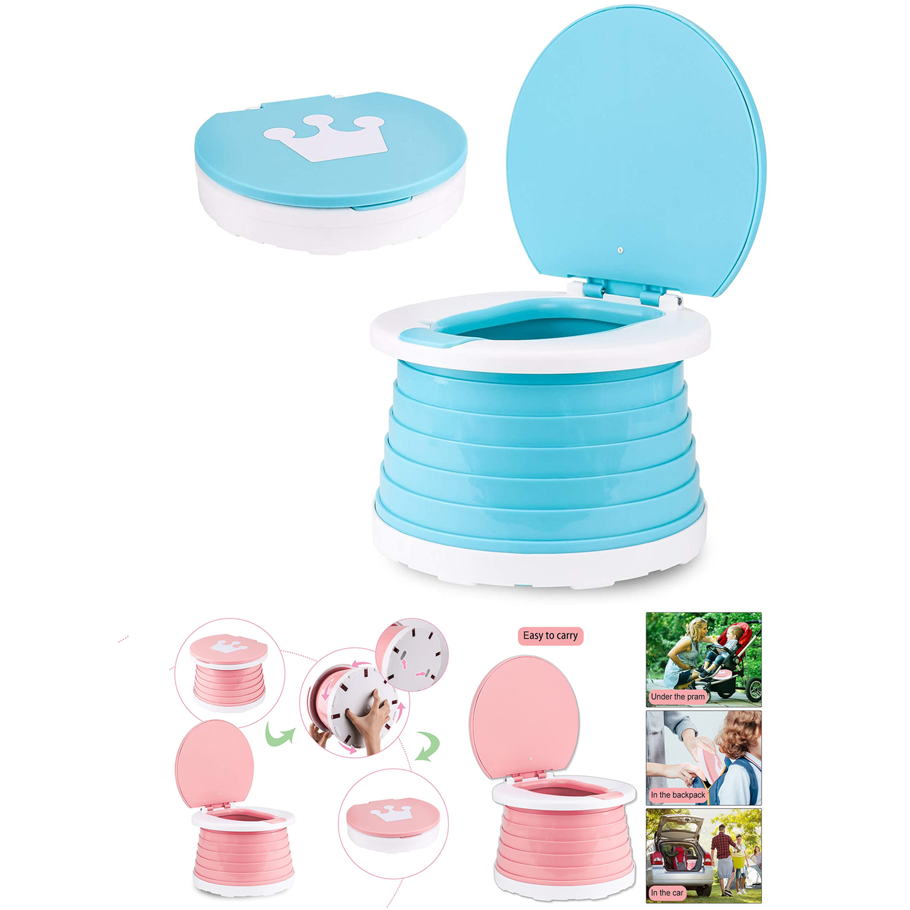Children Folding Toilet Portable Folding Toilet Seat 2