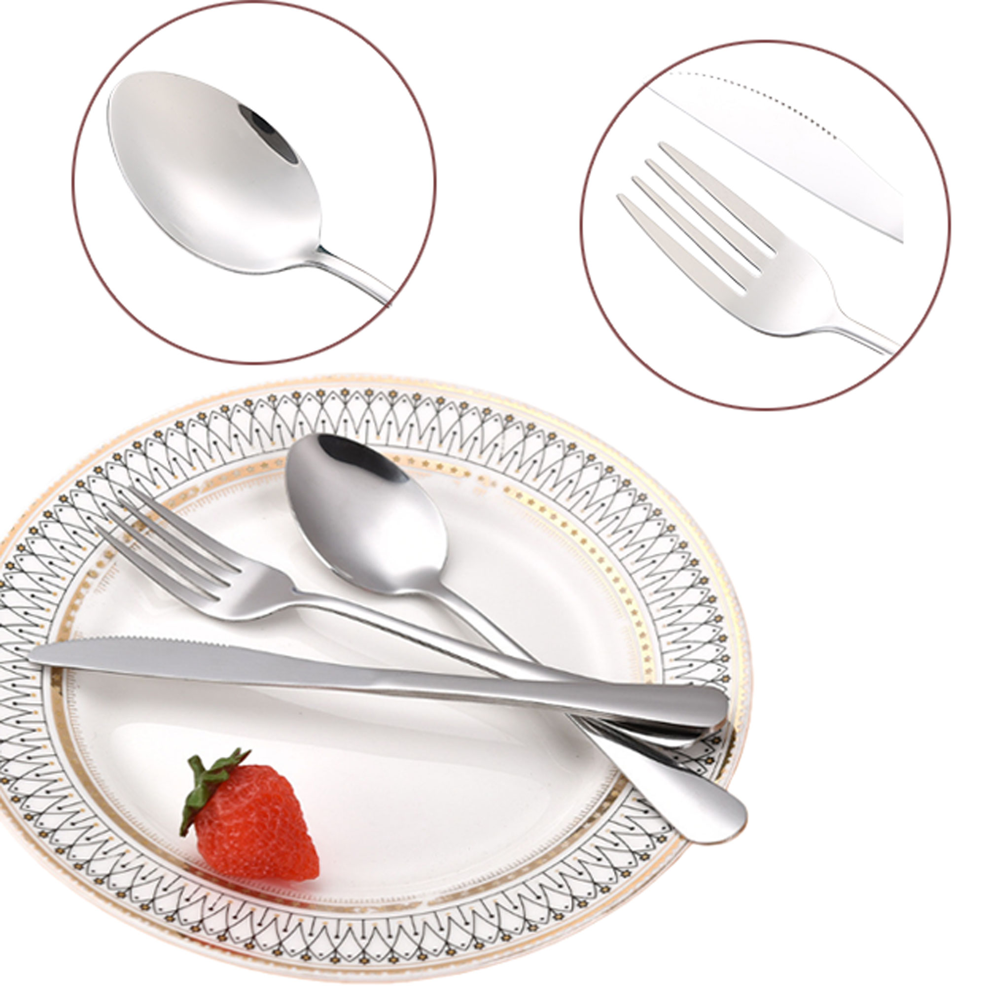 MOQ20 4-Piece Stainless Steel Portable Cutlery Set 6
