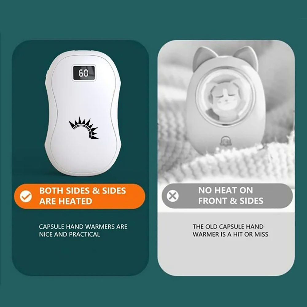 Smart Display Hand Warmer & 3600mAh Power Bank 5