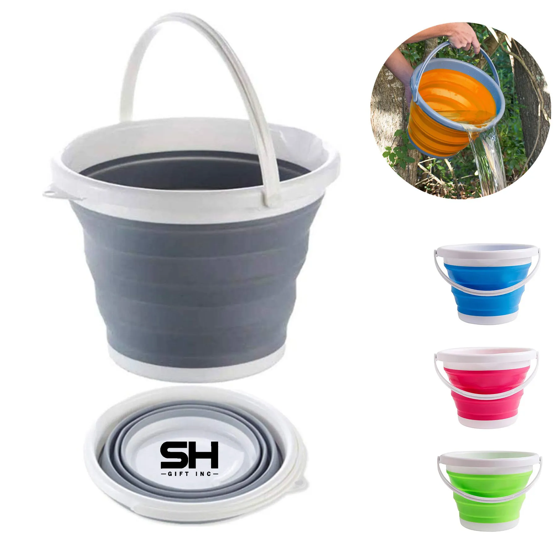 Collapsible Water Bucket Pail 3