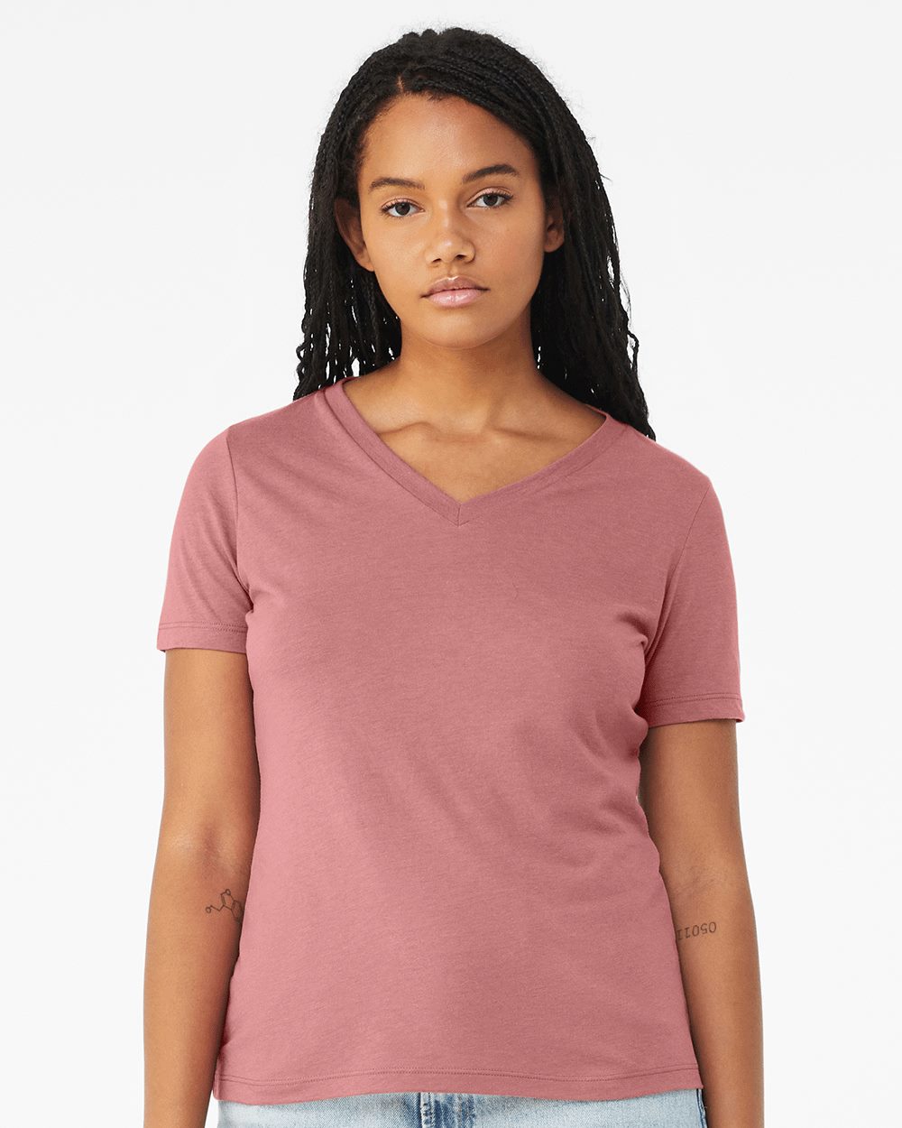 Women's Relaxed Triblend V-Neck Tee - 6415 19