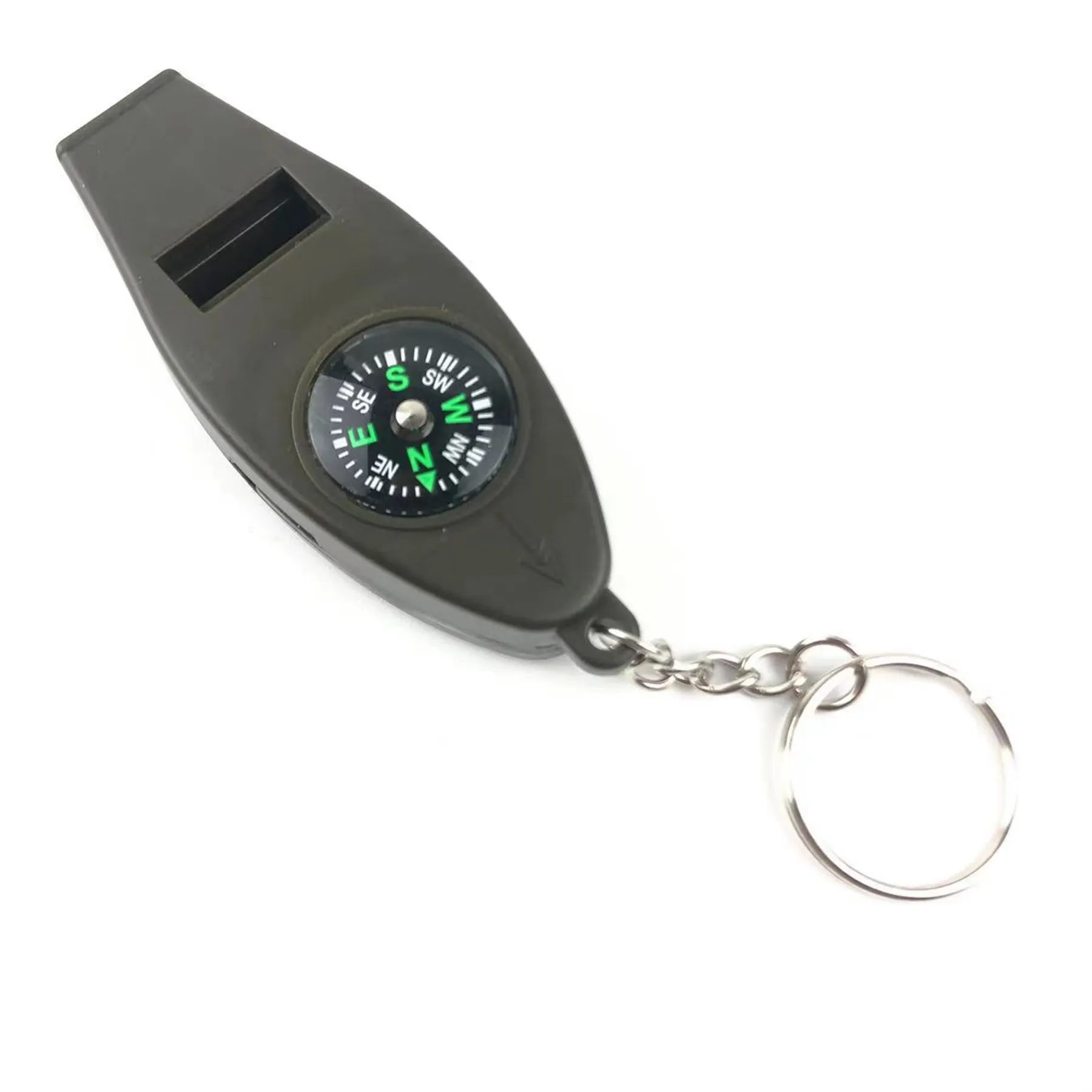 4 in 1 Compass Thermometer Whistle Magnifier with Keychain 2