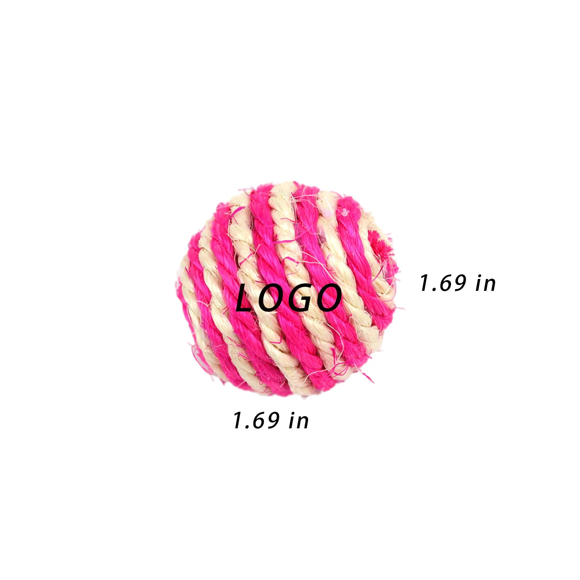 Pet Sisal Ball With Logo For Pet, Travel, Camping.,Beach 3