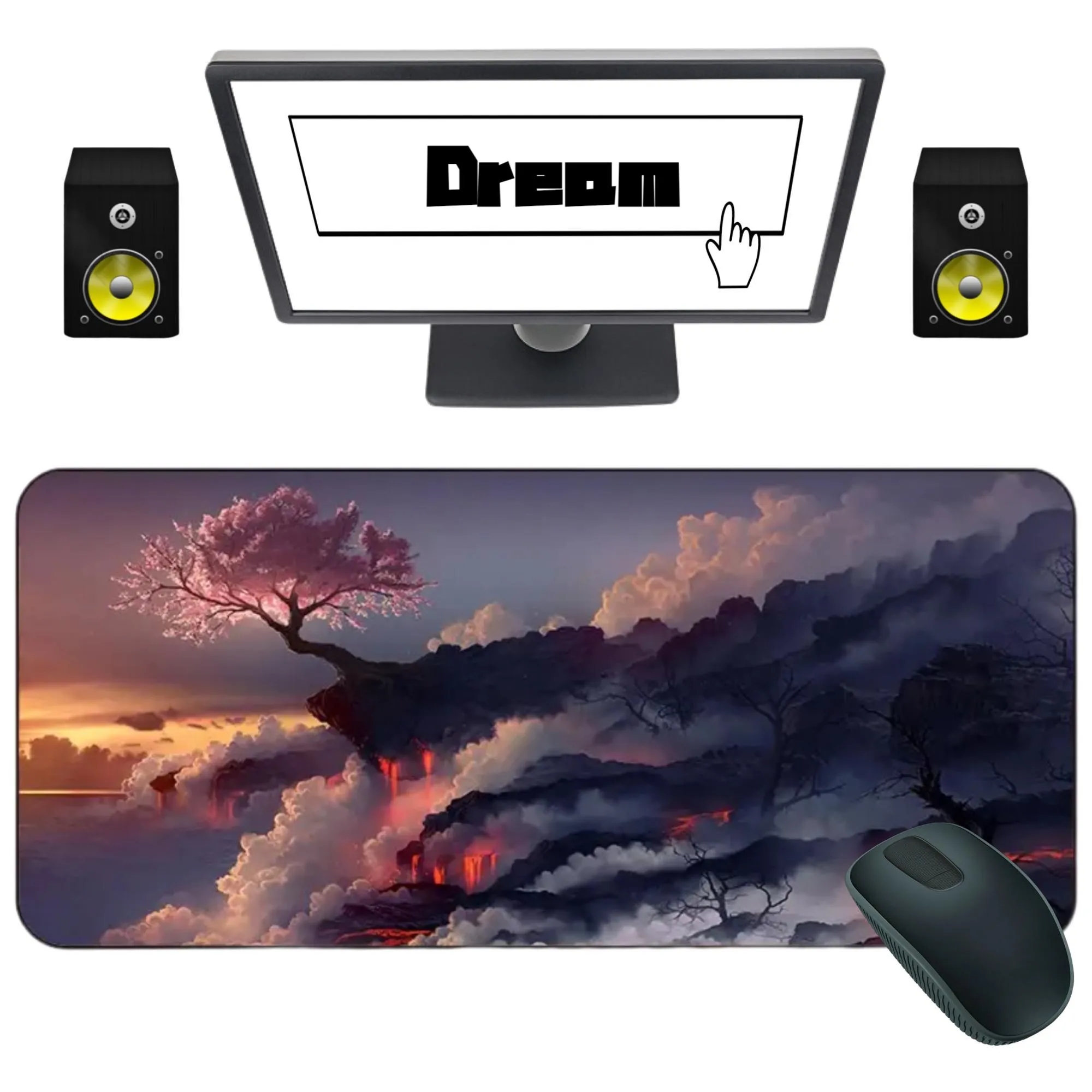 MOQ 10 Full Color 31.5" x 12" x 1/8" Stitched Edge Mouse Pad 1