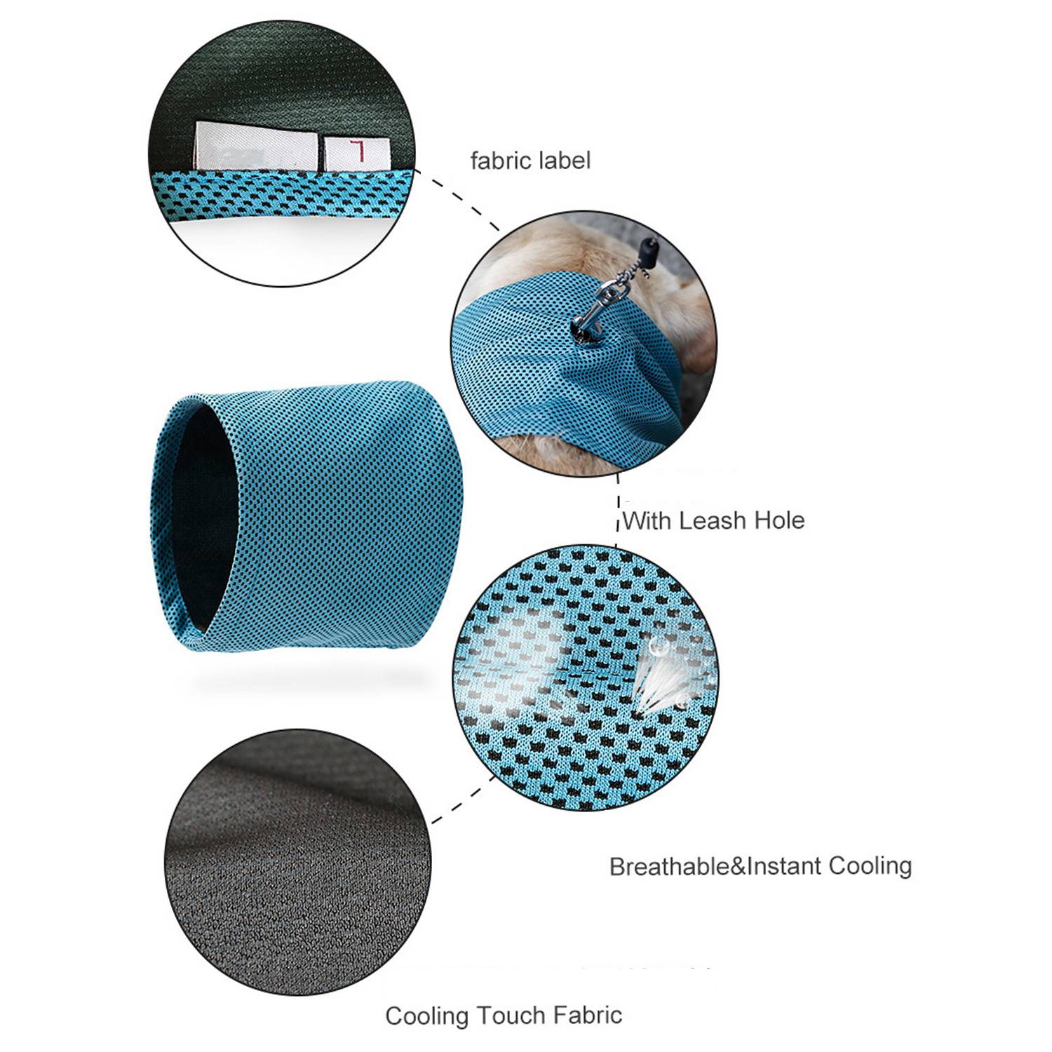 Pet Cooling Bandana – Polyester Neck Wrap for Summer Relief 5