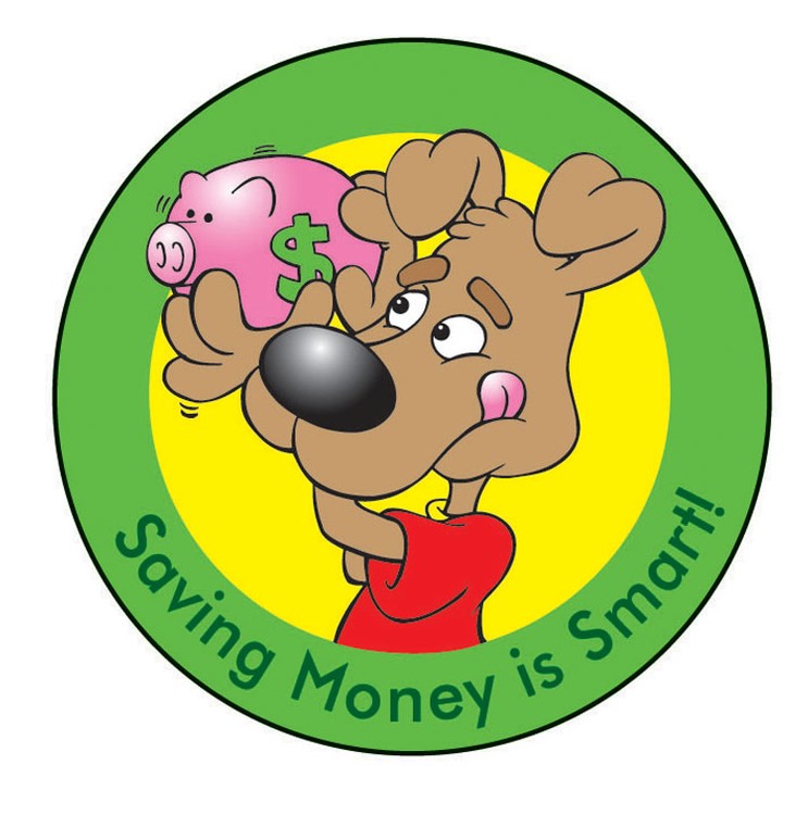 STICKERS - Saving Money is Smart! Sticker Roll 2