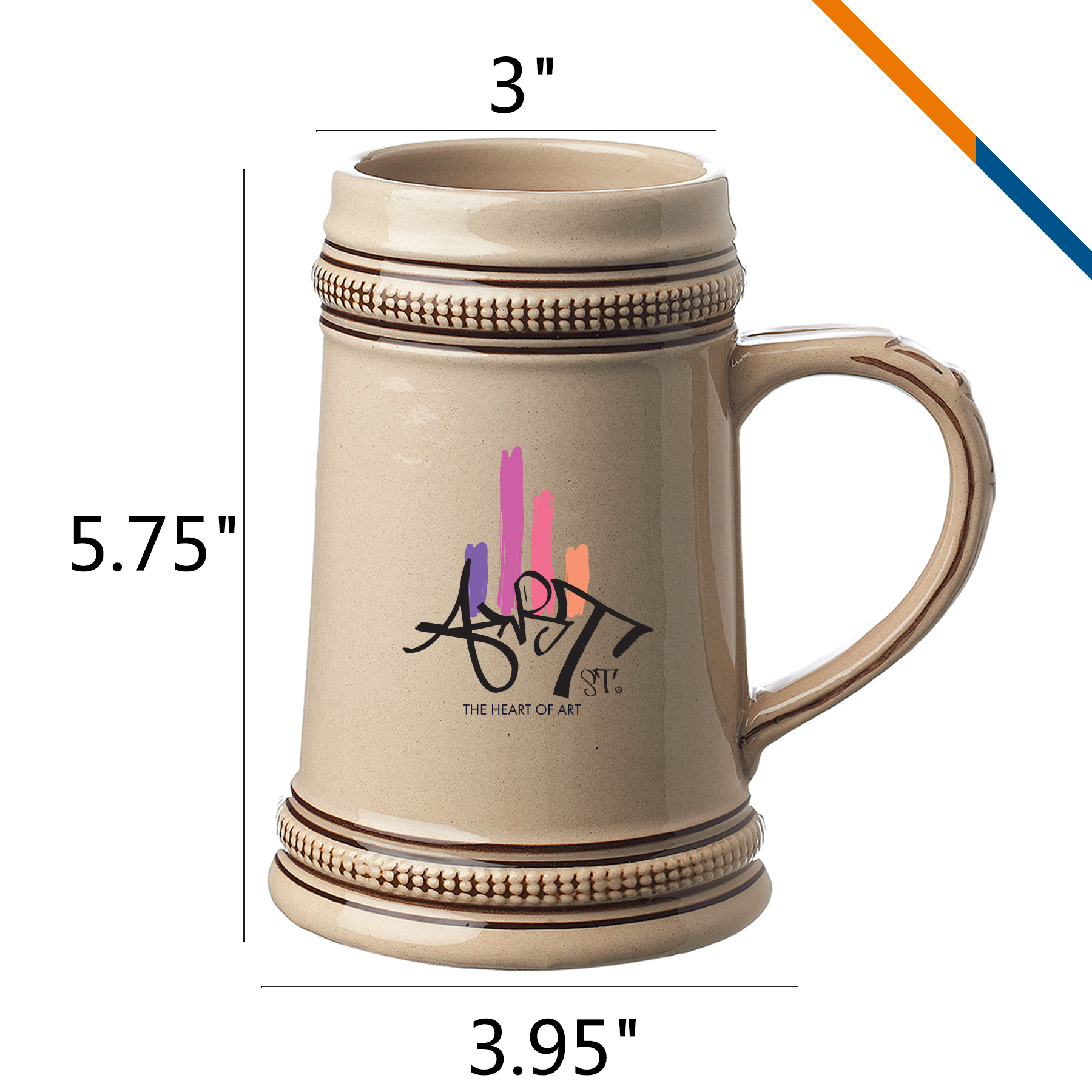 Gloria Ceramic Beer Stein - 18.5 OZ. 5