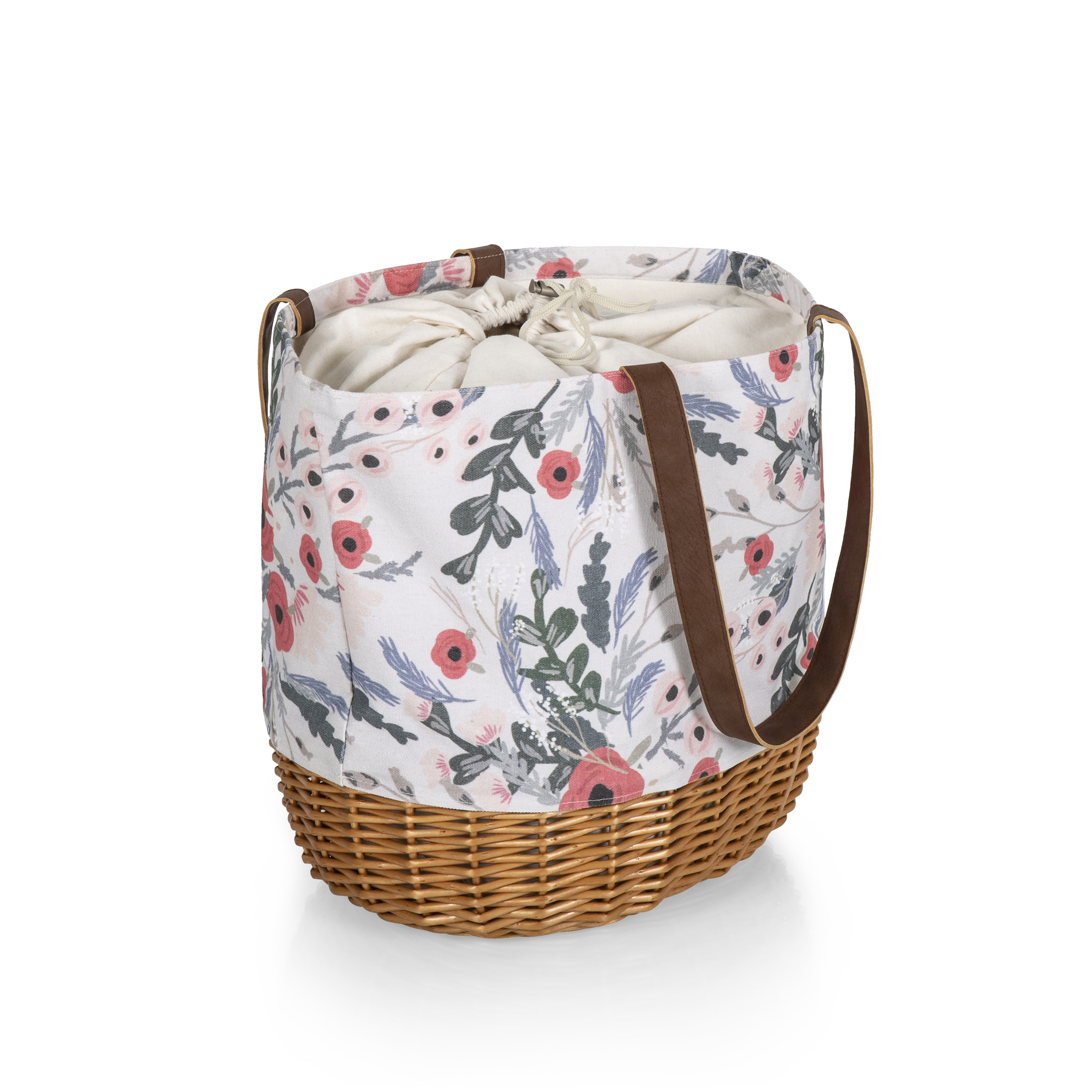 Coronado Canvas and Willow Basket Tote 18