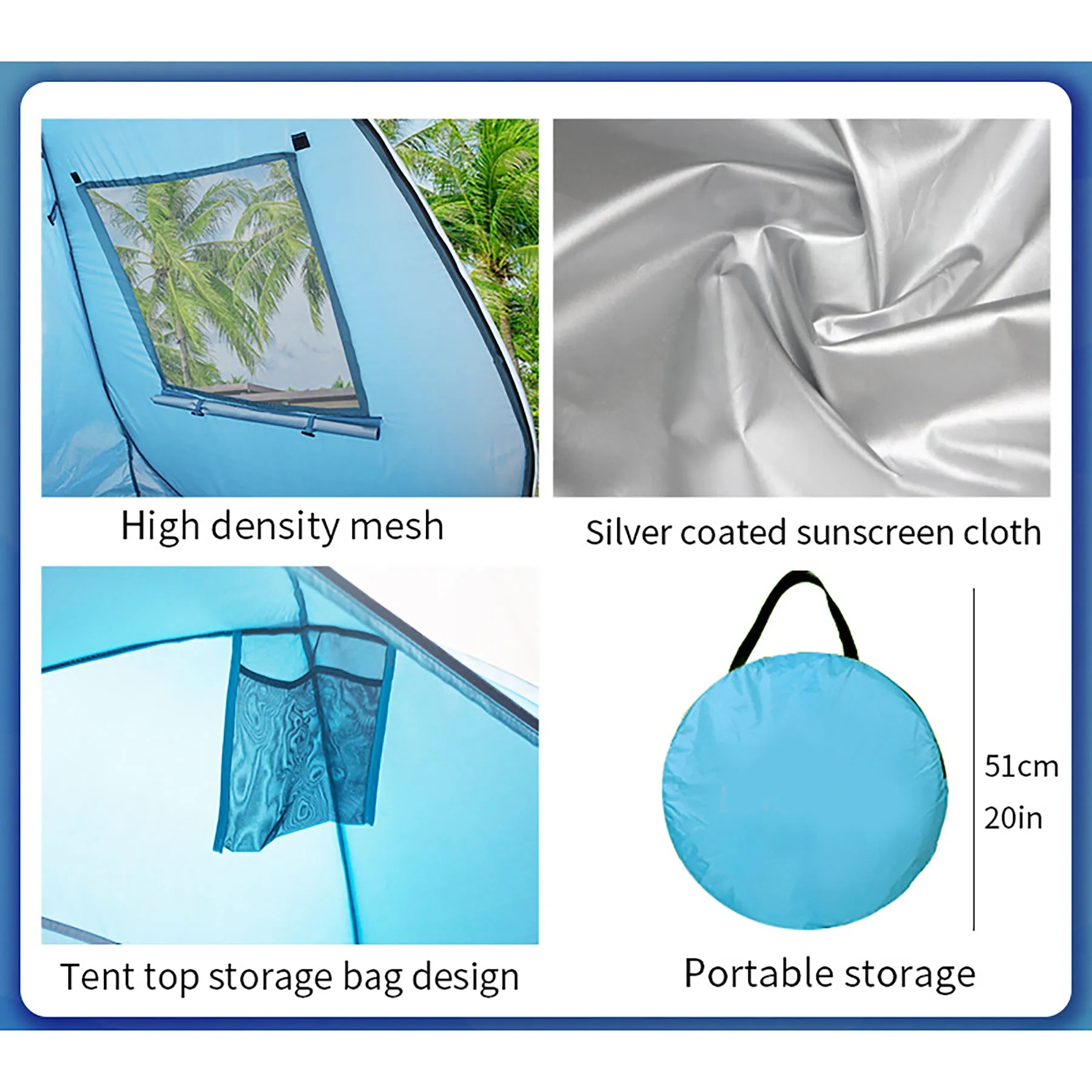 Portable Pop Up Beach Tent 7