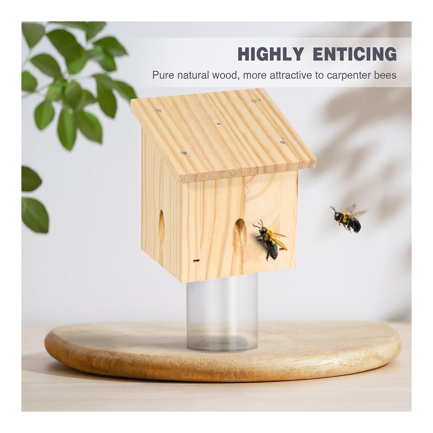 Durable And usful Carpenter Wood Bee Trap Cabin Outside 5