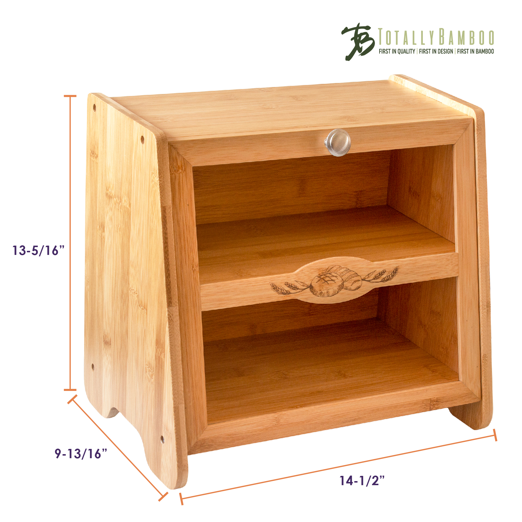 Farmhouse Double-Layer Bamboo Bread Box 1