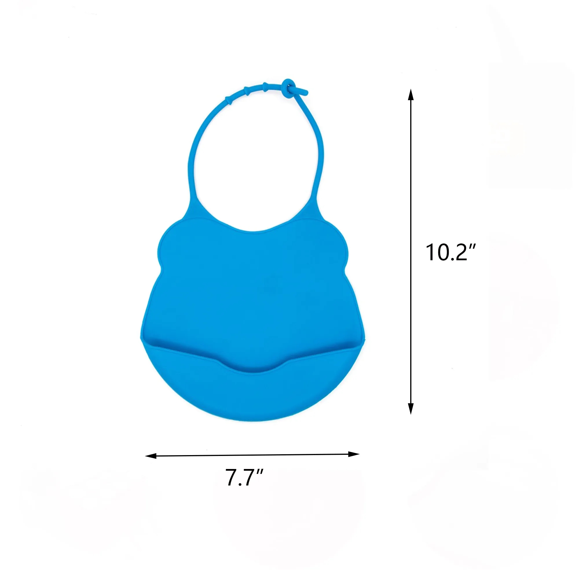 Adjustable Silicone Bib with Food Catcher 2