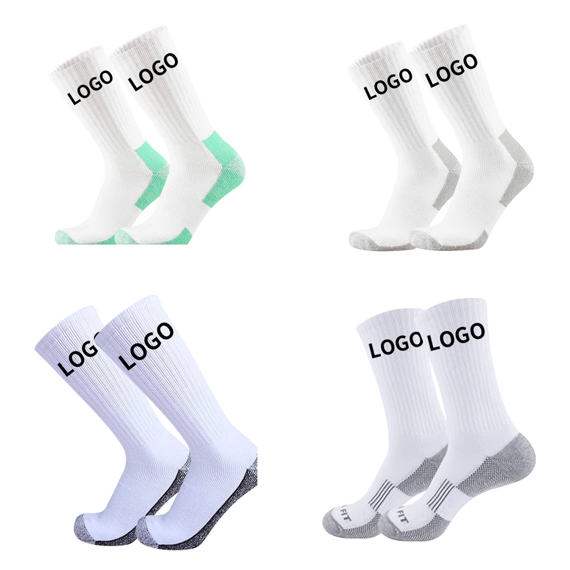 High Performance Cotton Basketball Adult Athletic Crew Socks