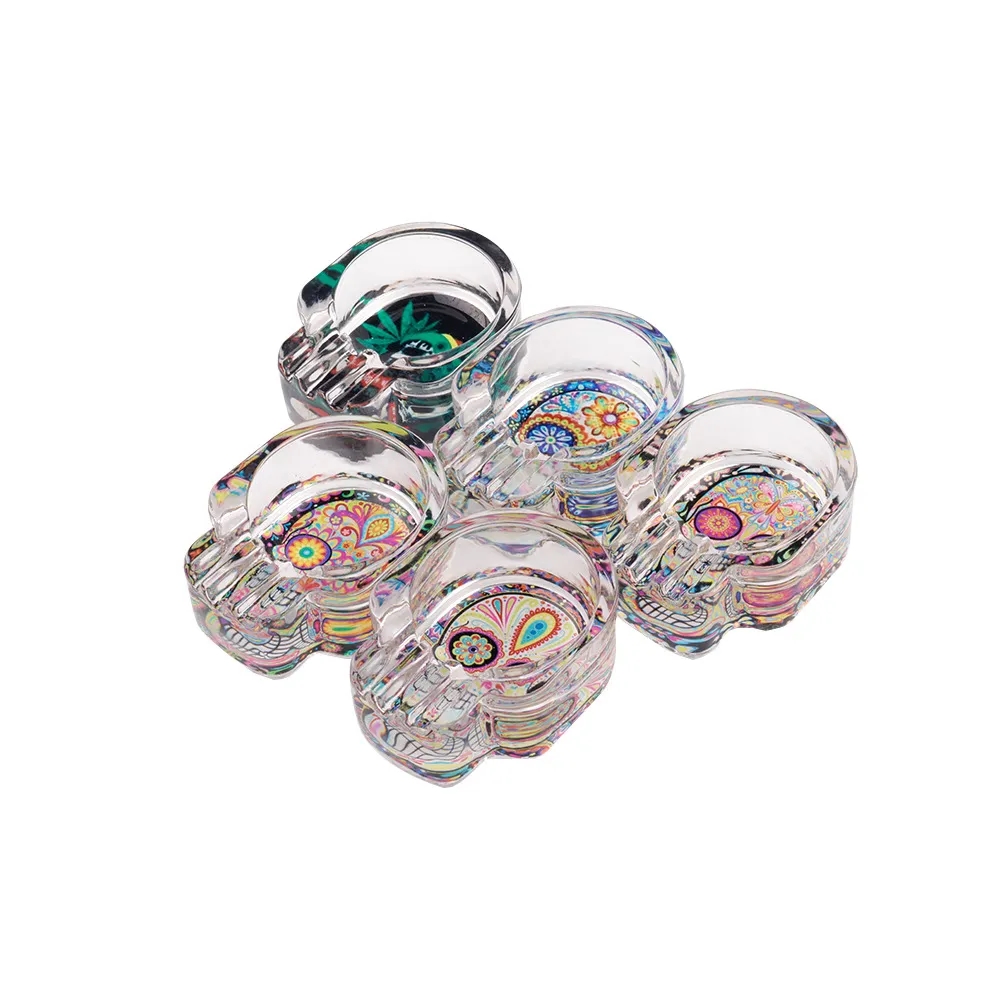 Skull Glass Cigar Ashtray 5
