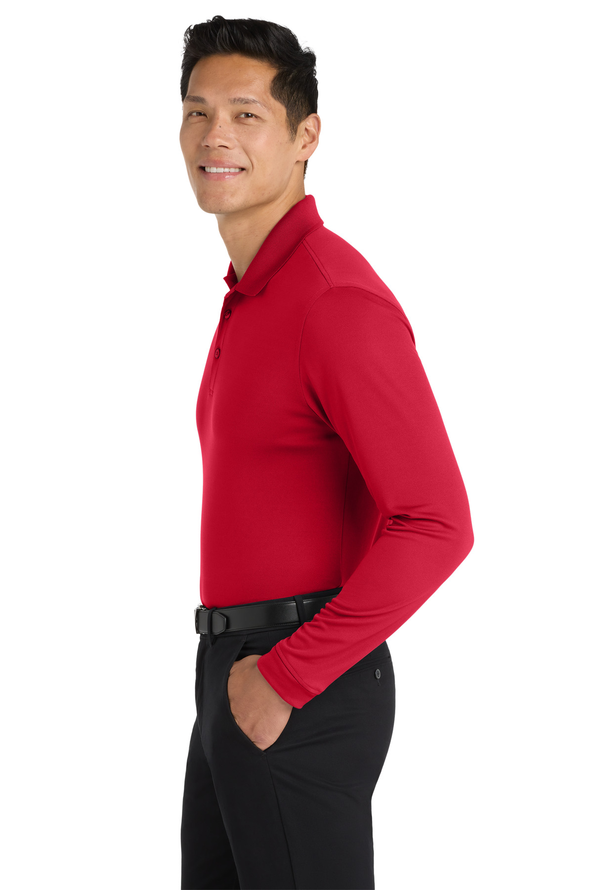 Port Authority Dry Zone UV Micro-Mesh Long Sleeve Polo K110LS 2