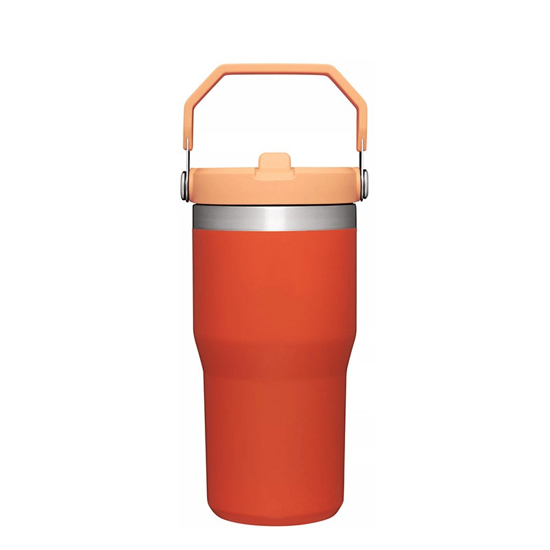 Vacuum Tumbler with Handle & Flip Straw Lid 3