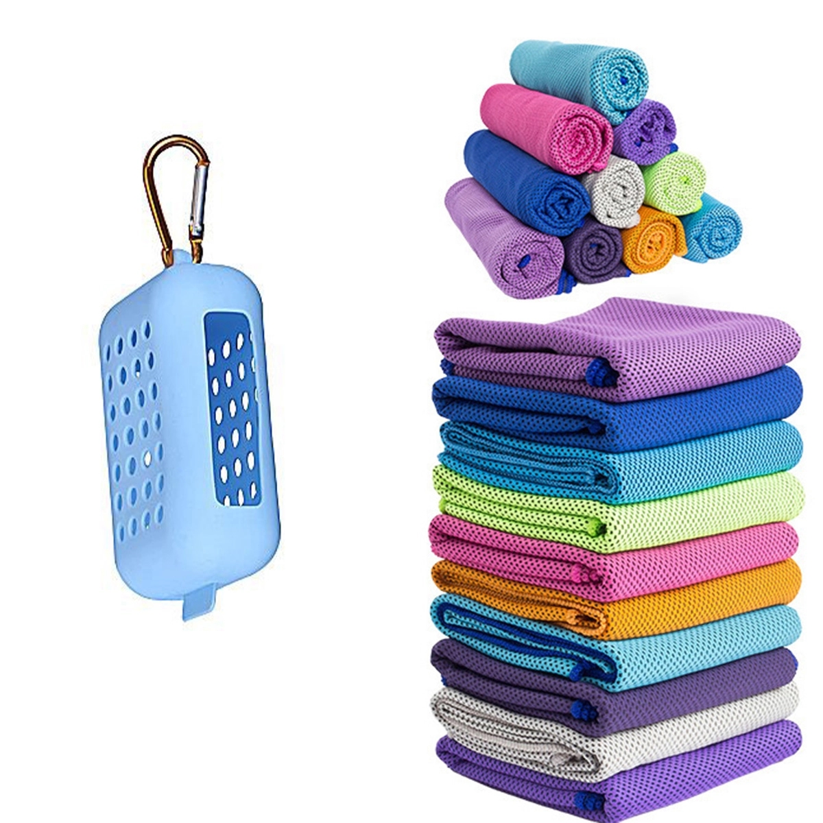 Cooling Towel With Portable Silicone Bag 3