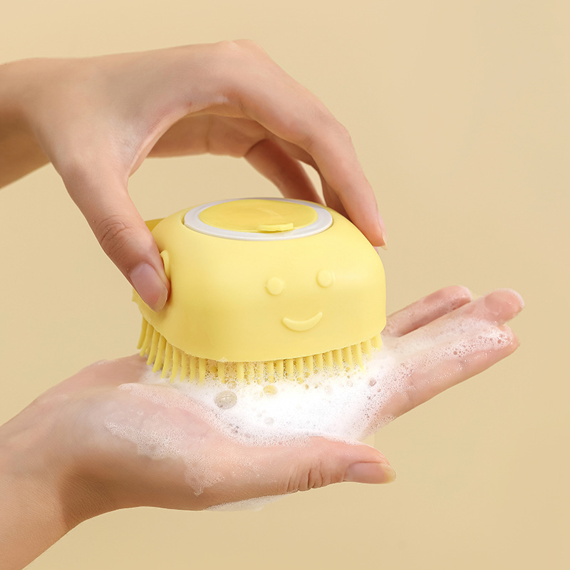 Pet Grooming Bath Massage Brush with Soap and Shampoo Dispenser 12