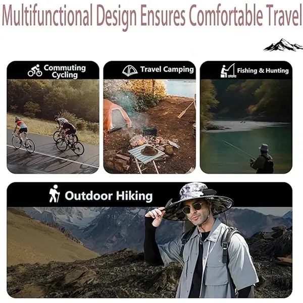 Wide Brim Solar Fan Hat with Sun Protection Cooling Hat 4
