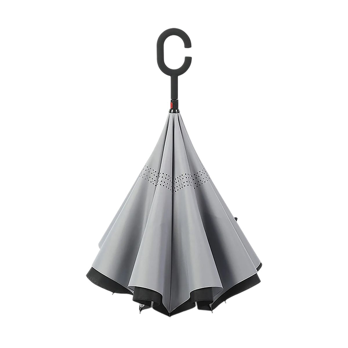 Durable Pongee Inversion Umbrella with Fiberglass Frame 3