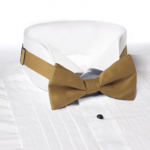 Vegas Gold Banded Bow Tie 2