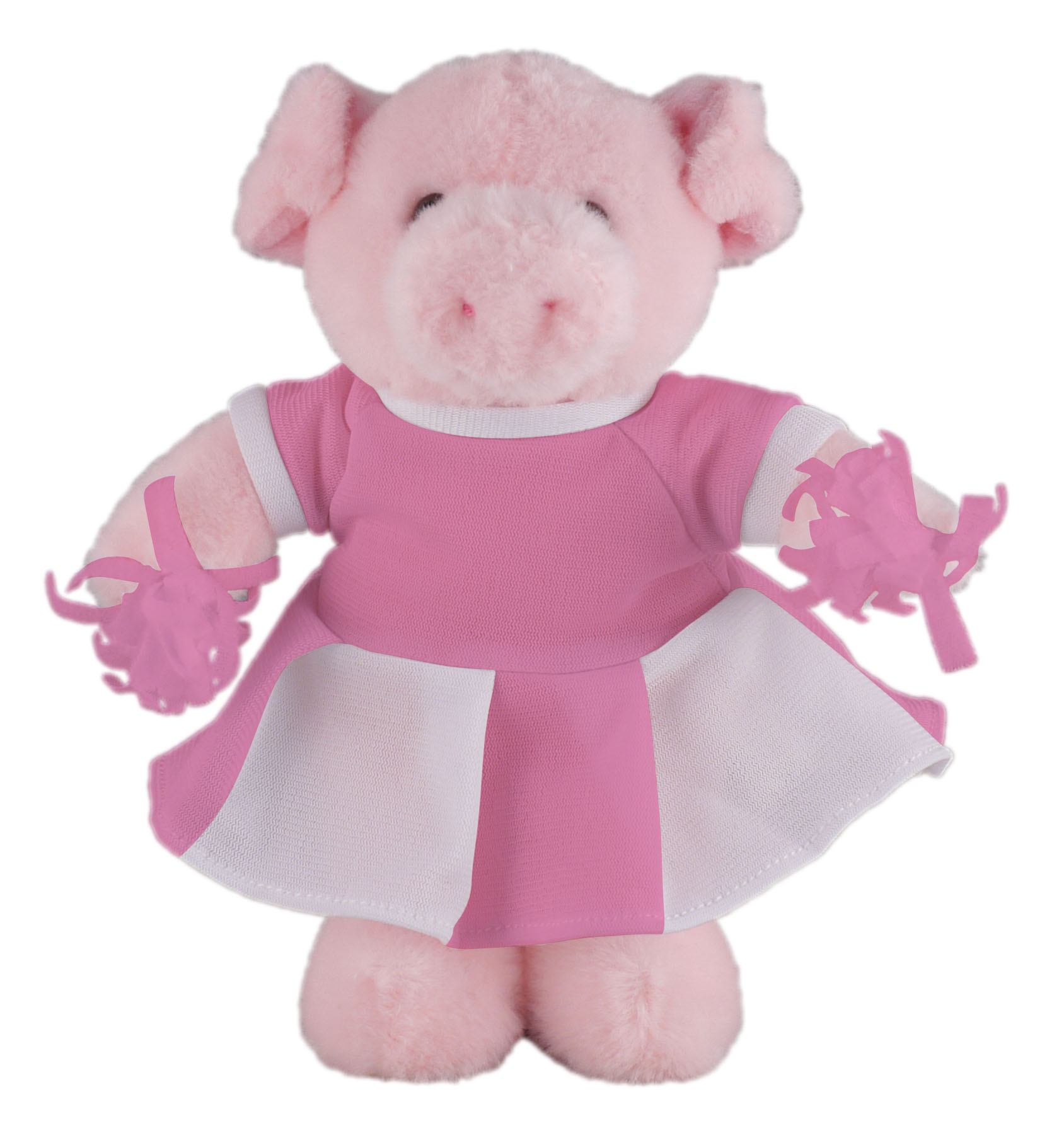 Soft Plush Stuffed Pig with Cheerleader Outfit
