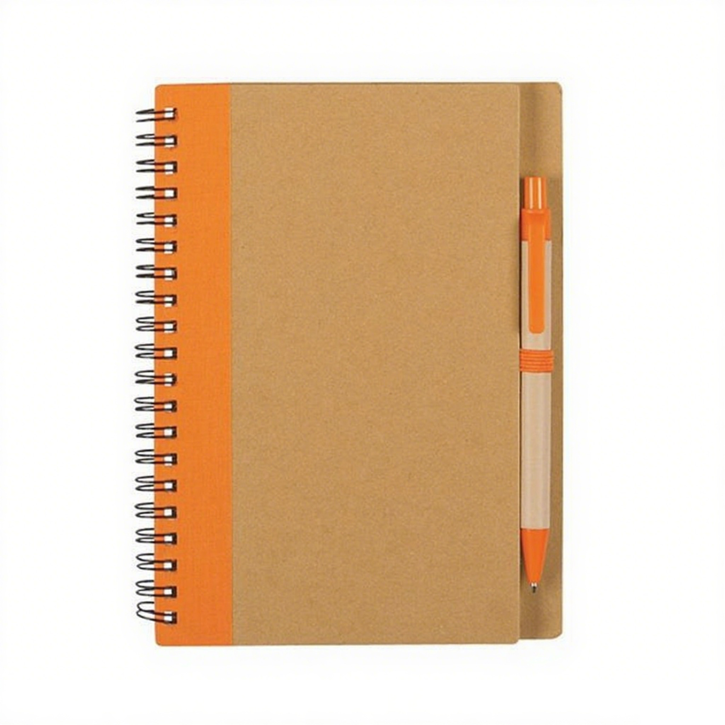 Recycled Kraft Spiral Notebook With Pen 7