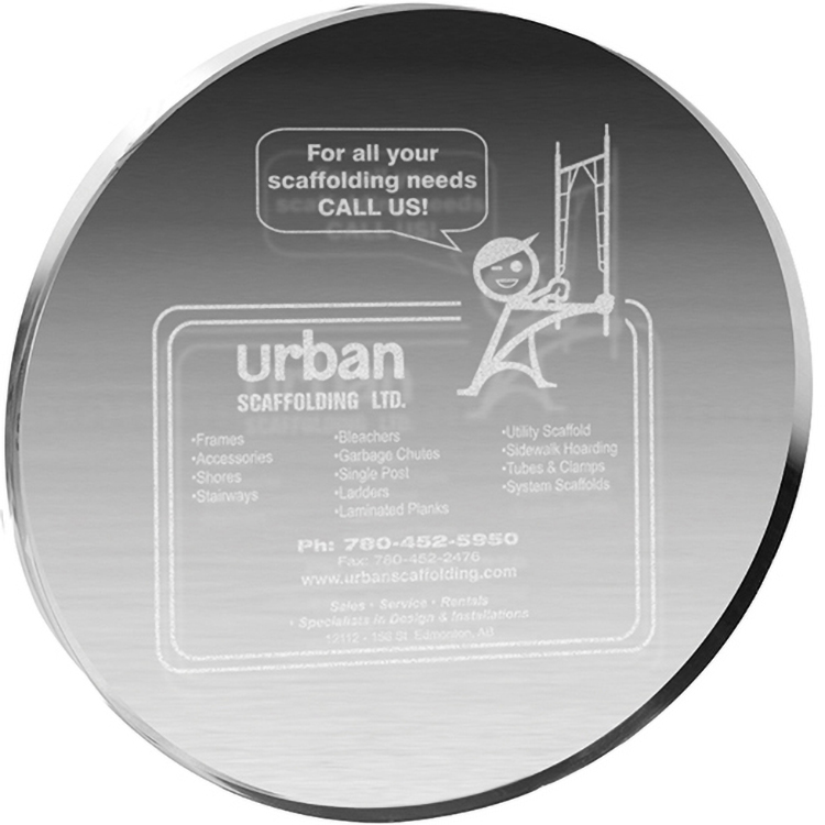 Clear Circle Paper Weight (4" dia. x 3/8") Laser Engraved