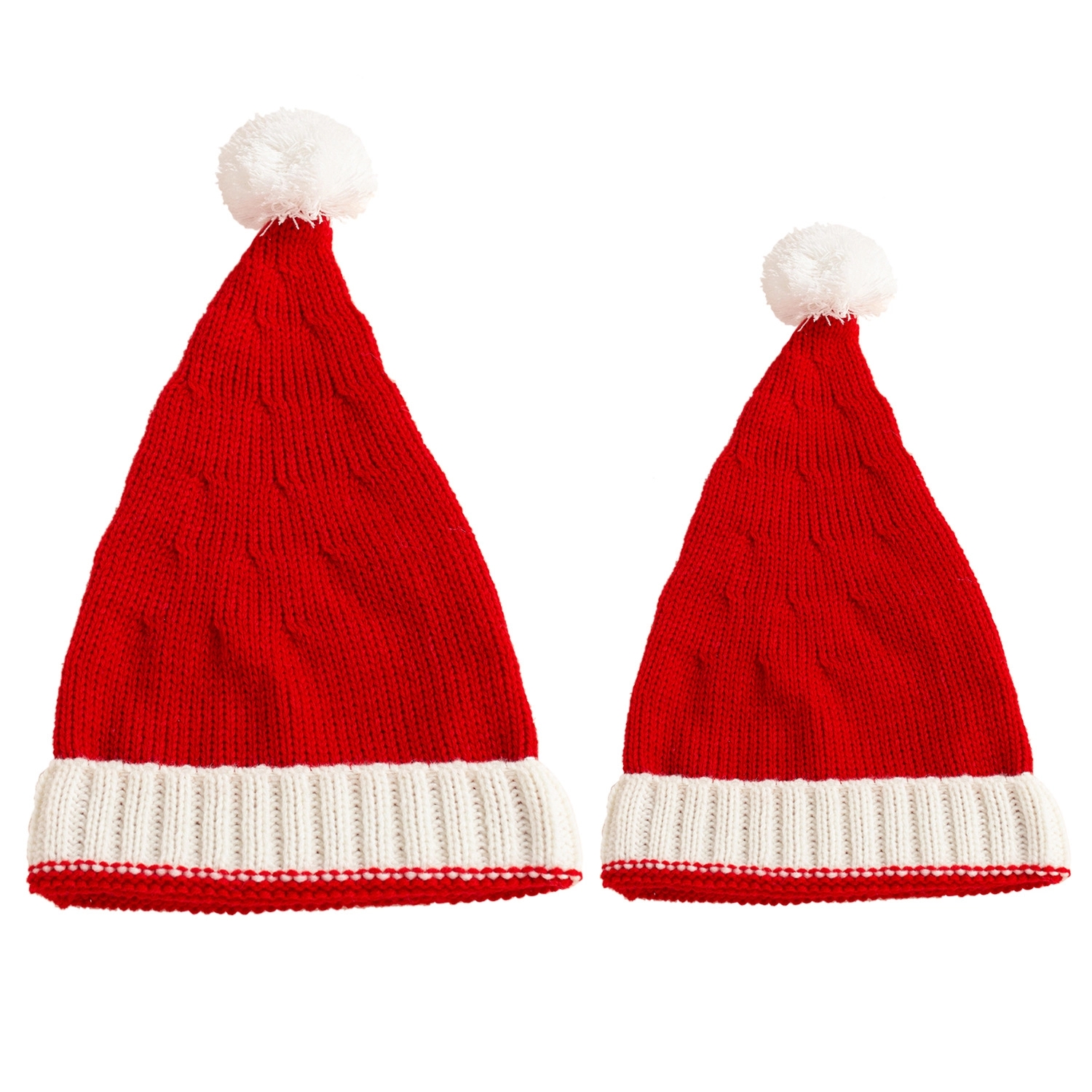 2 Pieces Christmas Beanie Winter Knitted Santa Hat 15