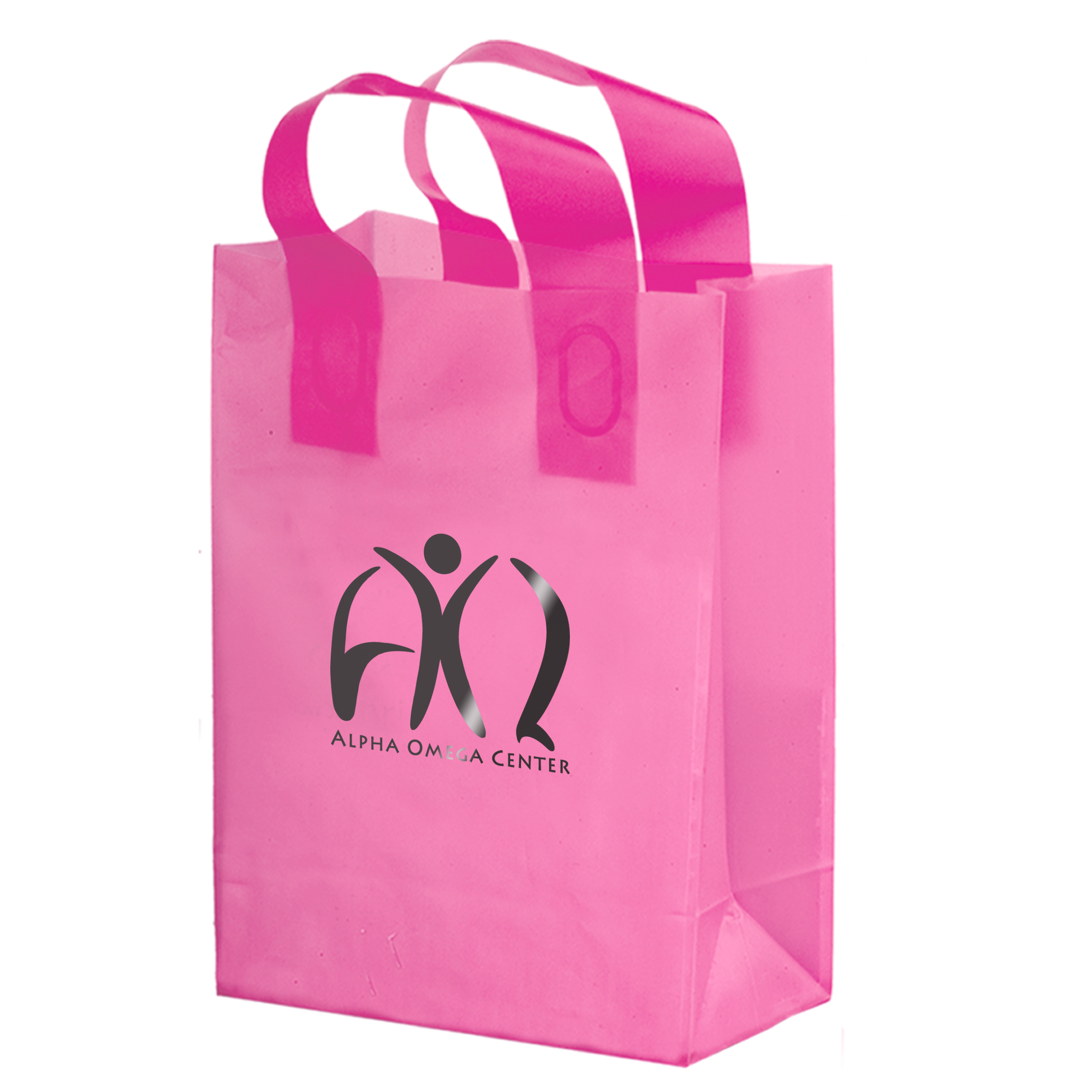 Color HDPE Frosted Soft Loop Shopper 4