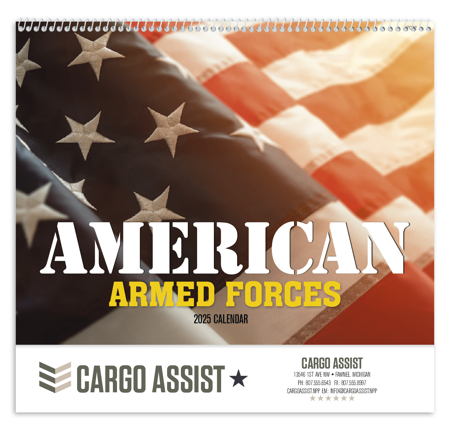 Good Value™ American Armed Forces - Spiral Calendar 38